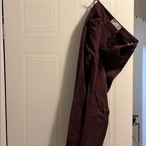 Burgundy jeans